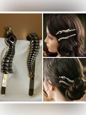 Vintage Sebastian Professional Snake Hair Slides Hair Pins